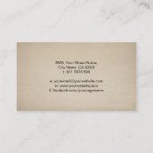 Dubbele Spiraal Nautilus Shell Gouden Omtrek Visitekaartje (Achterkant)