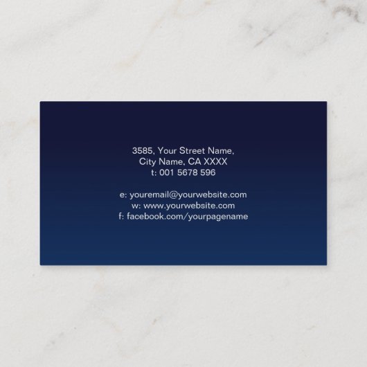 Dubbele Spiraal Nautilus Shell Pearl Outline Visitekaartje (Achterkant)