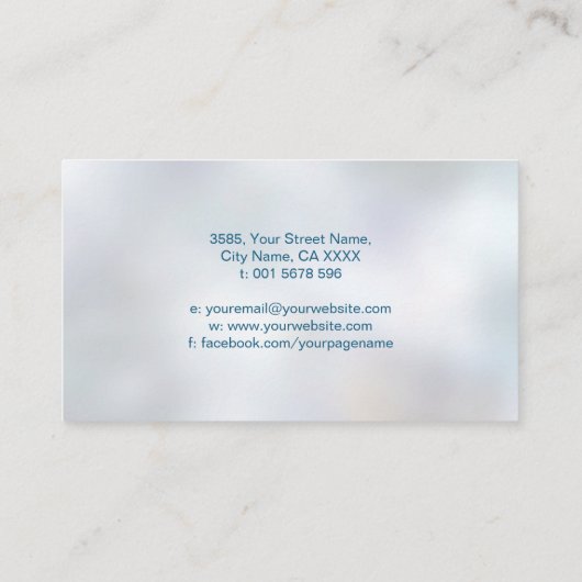 Dubbele Spiraal Nautilus Shell Visitekaartje (Achterkant)