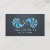 Dubbele Spiraal Nautilus Shell Visitekaartje (Voorkant)