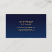 Dubbele spiraal symbool van balans - gouden textuu visitekaartje (Achterkant)