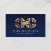 Dubbele spiraal symbool van balans - gouden textuu visitekaartje (Voorkant)
