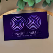 Dubbele spiraal symbool van balans - Lavendel Flow Visitekaartje
