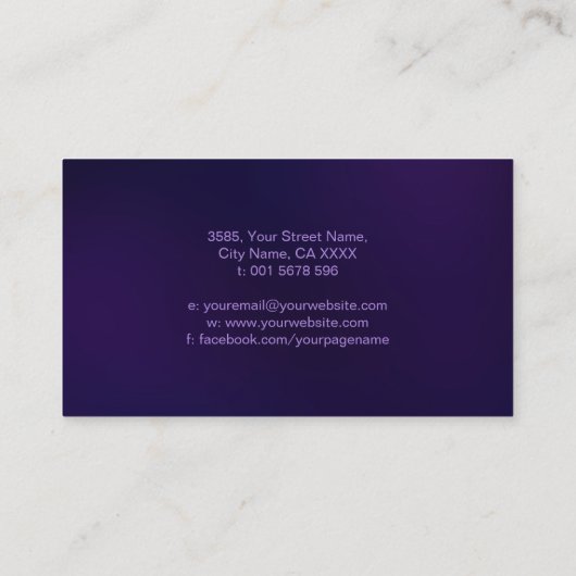 Dubbele spiraal symbool van balans - Lavendel Flow Visitekaartje (Achterkant)