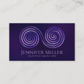 Dubbele spiraal symbool van balans - Lavendel Flow Visitekaartje (Voorkant)