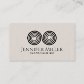 Dubbele spiraal symbool van balans - minimaal zwar visitekaartje (Voorkant)