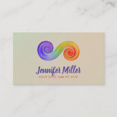 Dubbele spiraal Symbool van Balans - Regenboog str Visitekaartje (Voorkant)