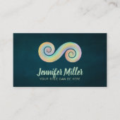 Dubbele spiraal symbool van balans - zachte pastel visitekaartje (Voorkant)