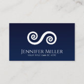 Dubbele spiraal symbool van evenwicht - minimale w visitekaartje (Voorkant)