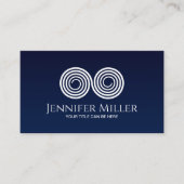 Dubbele spiraal symbool van evenwicht - minimale w visitekaartje (Voorkant)