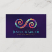 Dubbele spiraal symbool van evenwicht - rijk van k visitekaartje (Voorkant)