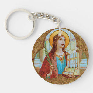 Dubbele St. Cecilia van Rome (BK 003) Sleutelhanger