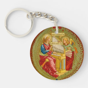Dubbele St. Cecilia van Rome (SNV 36) Sleutelhanger