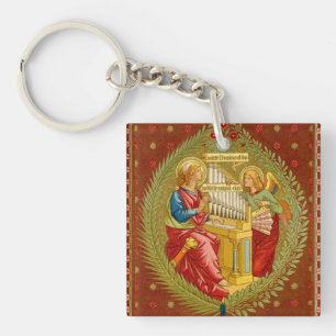 Dubbele St. Cecilia van Rome (SNV 36) Sleutelhanger