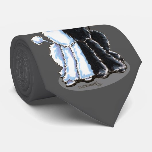 Dubbele standaarden grijs stropdas (Opgerold)