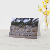 Dubbele startkaart voor Zebra Kaart (Gele Bloem)