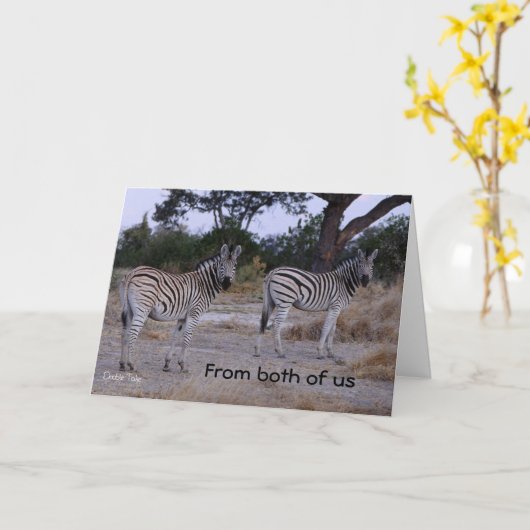 Dubbele startkaart voor Zebra Kaart (Gele Bloem)