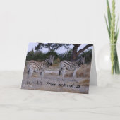 Dubbele startkaart voor Zebra Kaart (Voorkant)