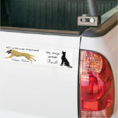 Dubbele sticker: GEEN herder/hond spreekt frans Bumpersticker (Op Truck)
