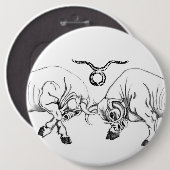 Dubbele Stier Ronde Button 6,0 Cm (Voorkant /achterkant)