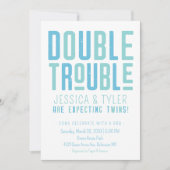 Dubbele storting van Baby shower met tweekleppige  Kaart (Voorkant)