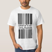 Dubbele streepjescode t-shirt (Voorkant)