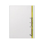 Dubbele Stripe Script Grid Memo Pad Notitieblok (Linkerzijde)