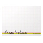 Dubbele Stripe Script Grid Memo Pad Notitieblok (Voorkant)