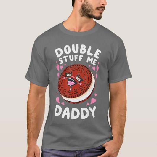 Dubbele Stuff me Daddy familie T-shirt (Voorkant)