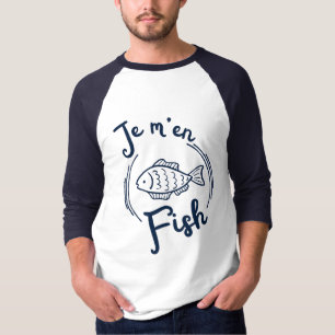 Dubbele T-shirt "Ik ben in Fish" - Wit & blauw Mar
