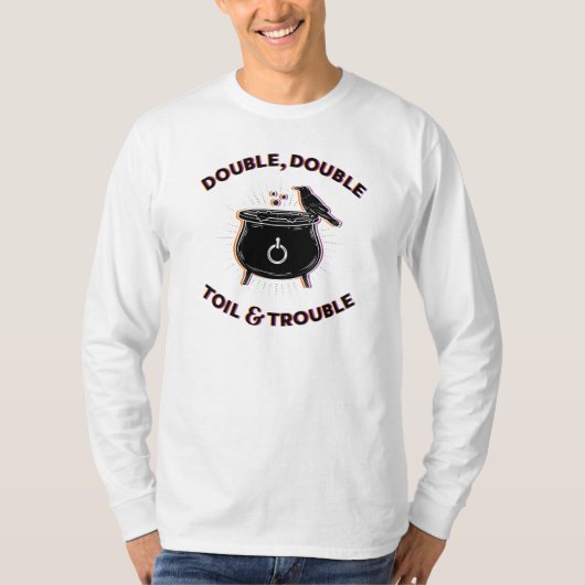 Dubbele T-shirt met dubbel Sleeve en probleemloos (Voorkant)