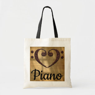 Dubbele tas Clef Heart Piano