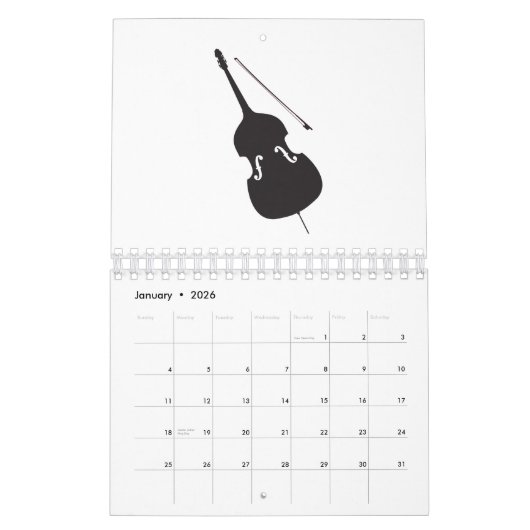 Dubbele tas en bloemkool Silhouette Kalender (Jan 2026)