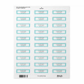 Dubbele Teal Afsluiting - Retouradreslabel Etiket (Full Sheet)