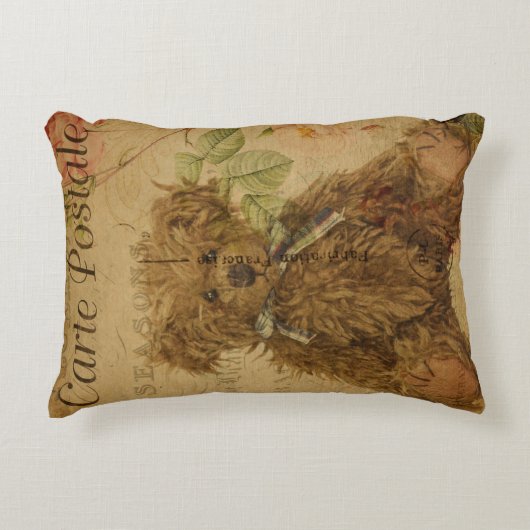 Dubbele  Teddy Bear Briefkaart Nursery Accent Kussen (Voorkant)