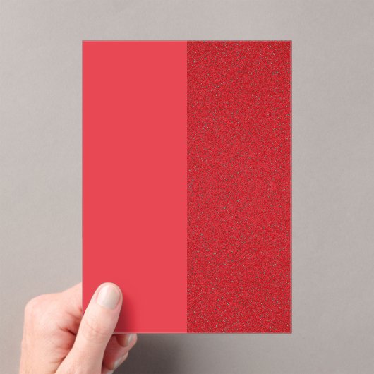 Dubbele Tone Tomaat Rood Acryl Uitnodiging (Custom (Insitu (Draagbaar))