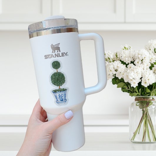 Dubbele Topiary Tree Chinoiserie Vinyl Sticker