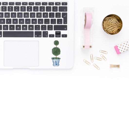 Dubbele Topiary Tree Chinoiserie Vinyl Sticker