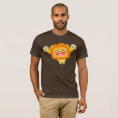 Dubbele Trouble schattige cartoon leeuw T-shirt (Voorkant volledig)