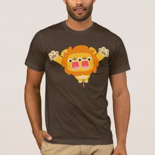 Dubbele Trouble schattige cartoon leeuw T-shirt