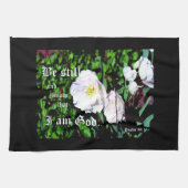 Dubbele Tulpen Psalm 46:10 Theedoek (Horizontaal)