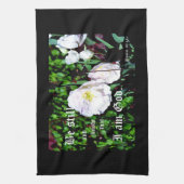 Dubbele Tulpen Psalm 46:10 Theedoek (Verticaal)