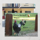 Dubbele uitnodiging, rooster kaart (Voorkant / Achterkant)