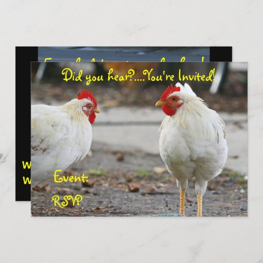 Dubbele uitnodiging, rooster kaart (Voorkant / Achterkant)