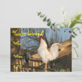 Dubbele uitnodiging, rooster kaart (Staand voorkant)