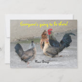 Dubbele uitnodiging, rooster kaart (Achterkant)