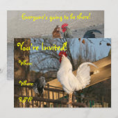 Dubbele uitnodiging, rooster kaart (Voorkant / Achterkant)