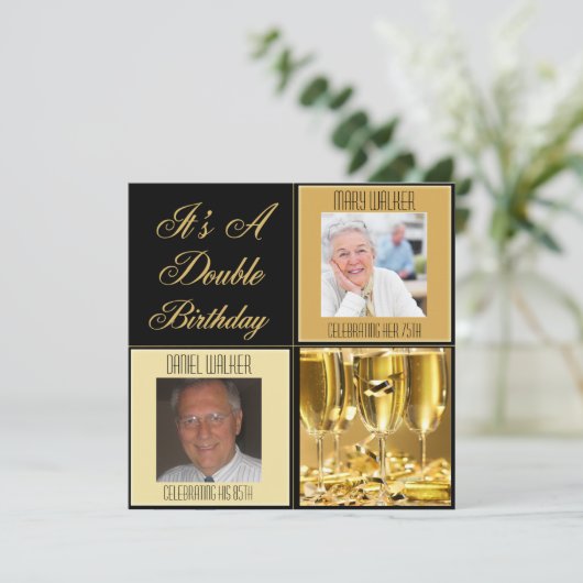 Dubbele uitnodiging van de Partij van de Dagen voo (Staand voorkant)