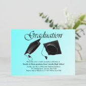 Dubbele uitnodiging voor Afstuderen (Staand voorkant)