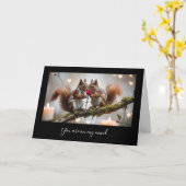 Dubbele Valentijn dieren wenskaart  Kaart (Gele Bloem)